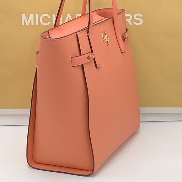 MICHAEL KORS CARMEN LARGE NORTH SOUTH TOTE SHERBERT COLOR - Picture 4 of 16